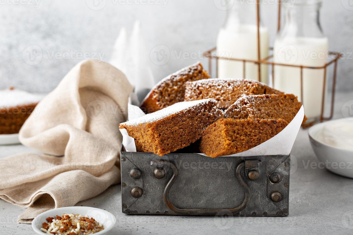 barras de pan de jengibre para navidad foto