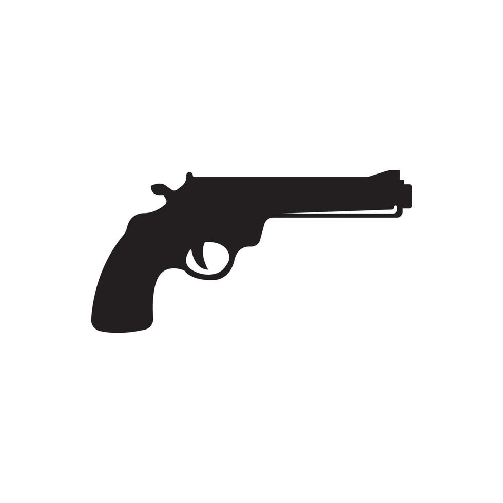 icono de pistola. vector de arma logotipo de ilustración de equipo militar