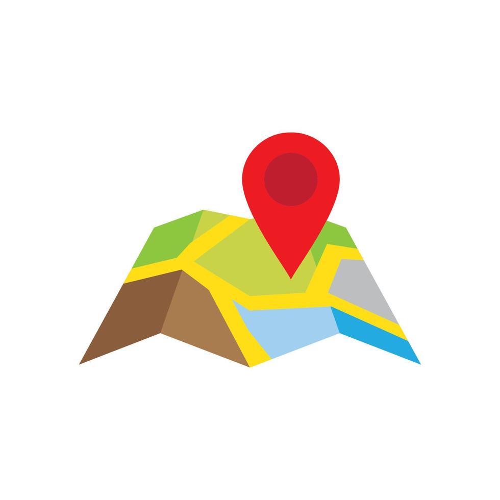 location pin on map icon logo vector design