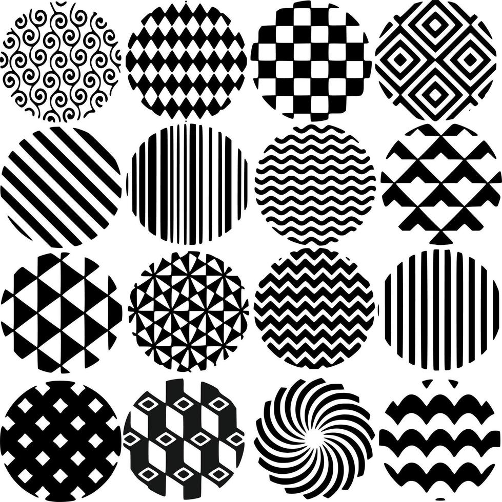 Black and white beautiful vector motifs