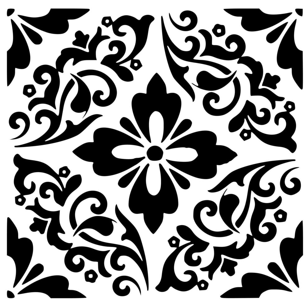 Black and white laser cut out designs vector