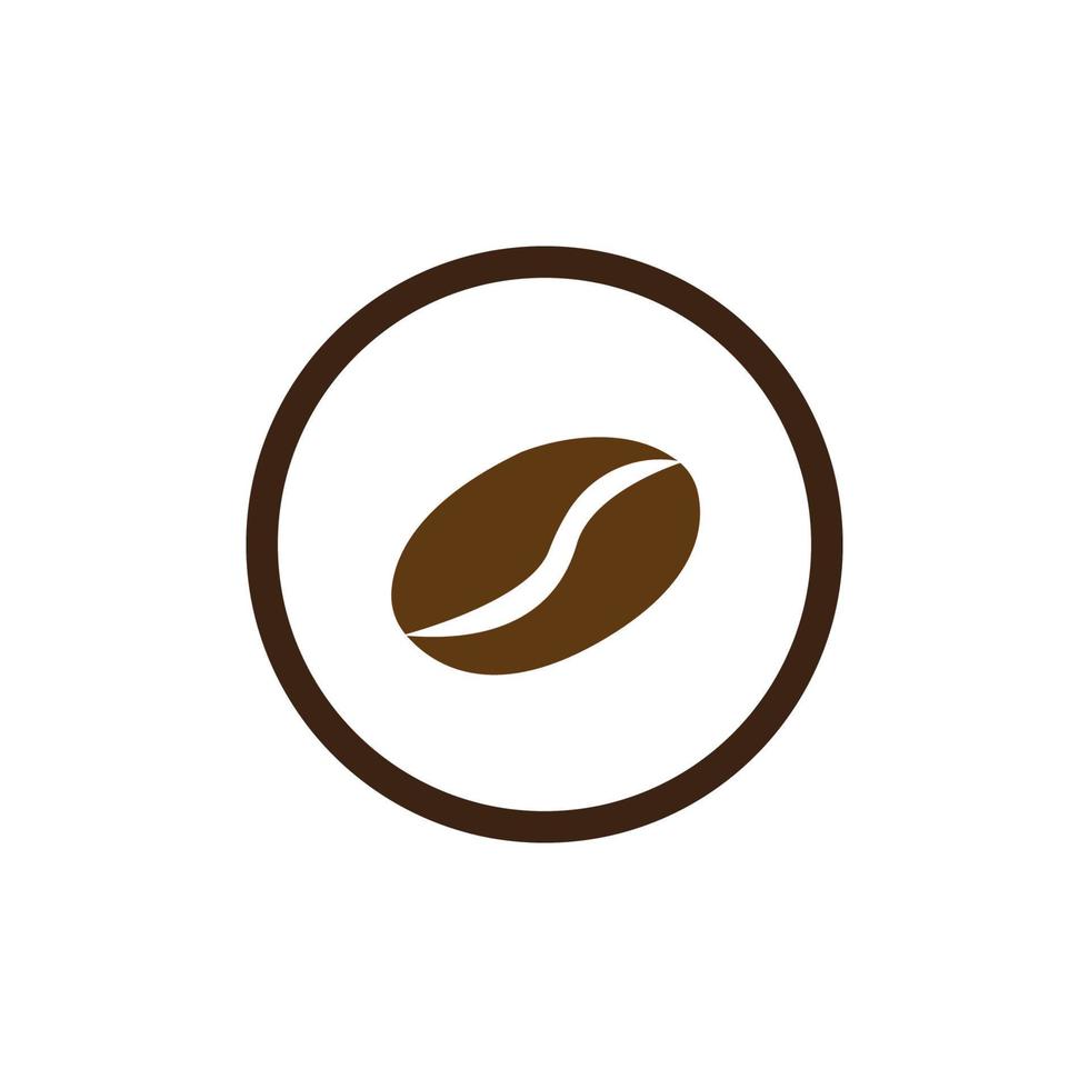 diseño de vector de logotipo de icono de granos de café