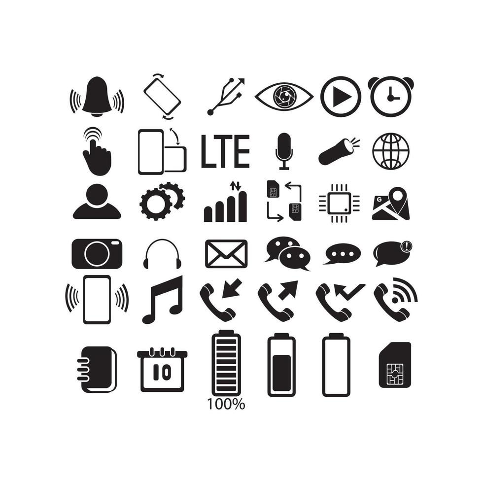 Smartphone symbol icon set vector illustration