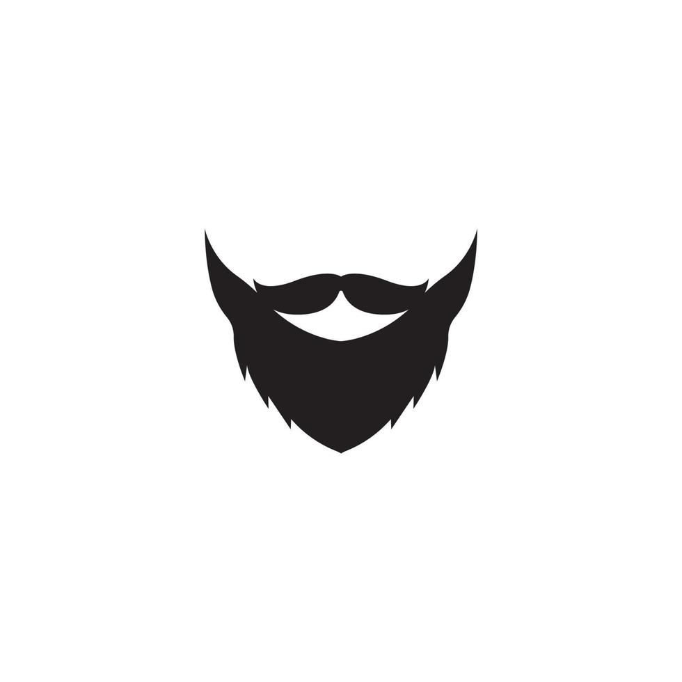 signo de barba logo vector icono ilustración diseño