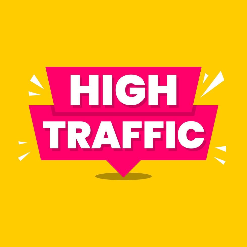 High traffic volume density callout banner design vector