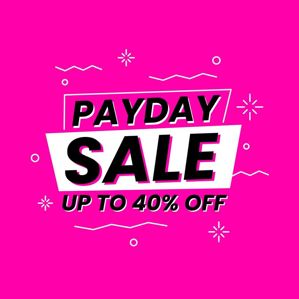 Payday sale shopping banner design vector