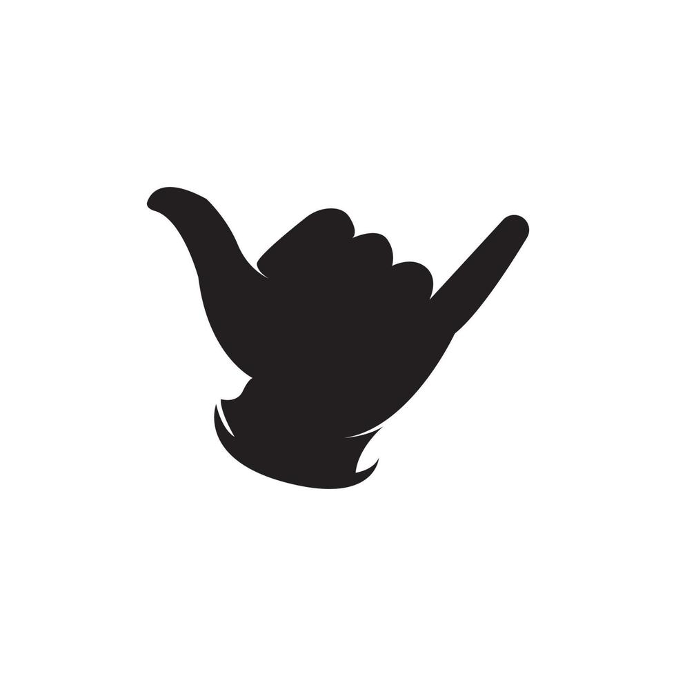 logotipo de icono de manos shaka, diseño vectorial vector