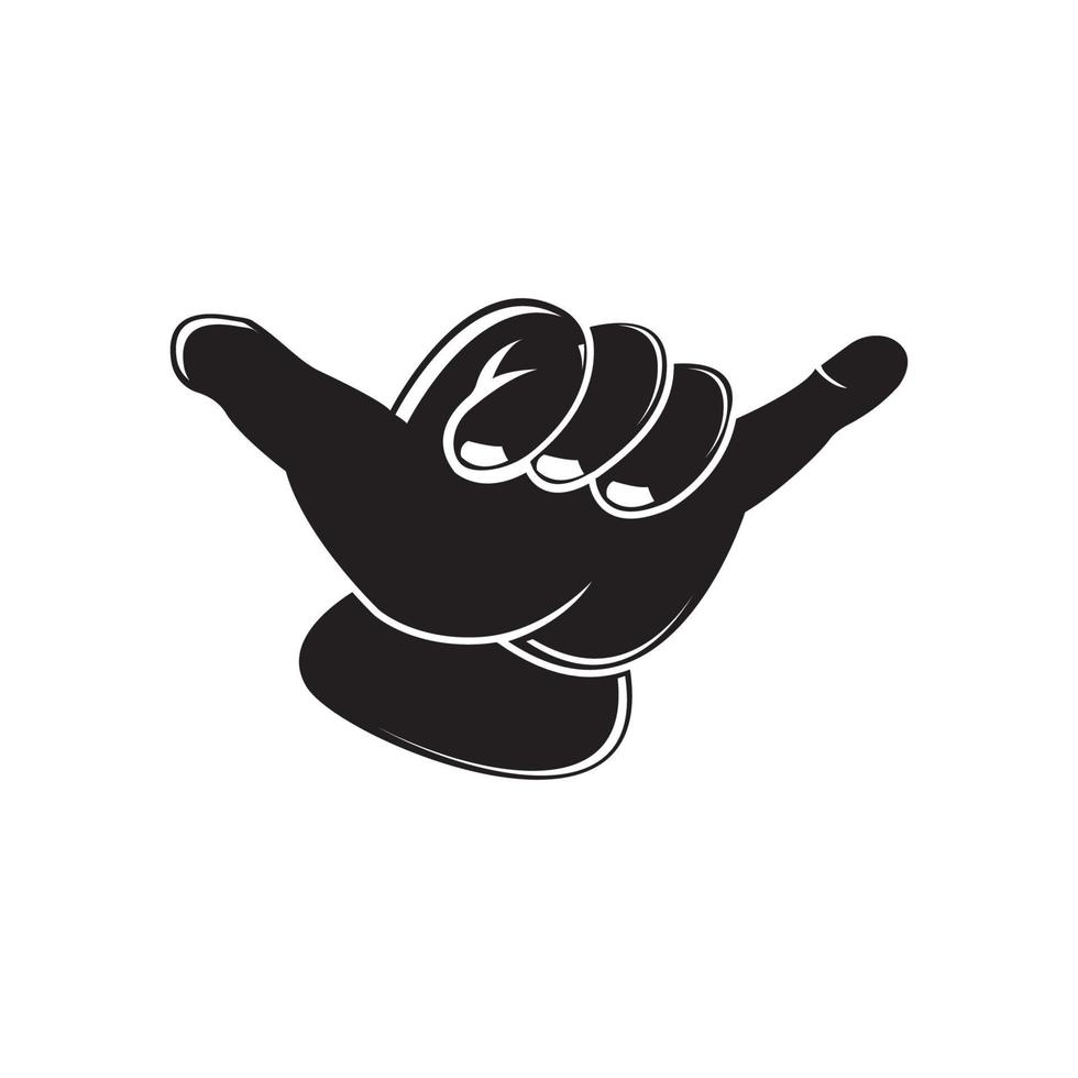 Shaka hands icon logo, vector design