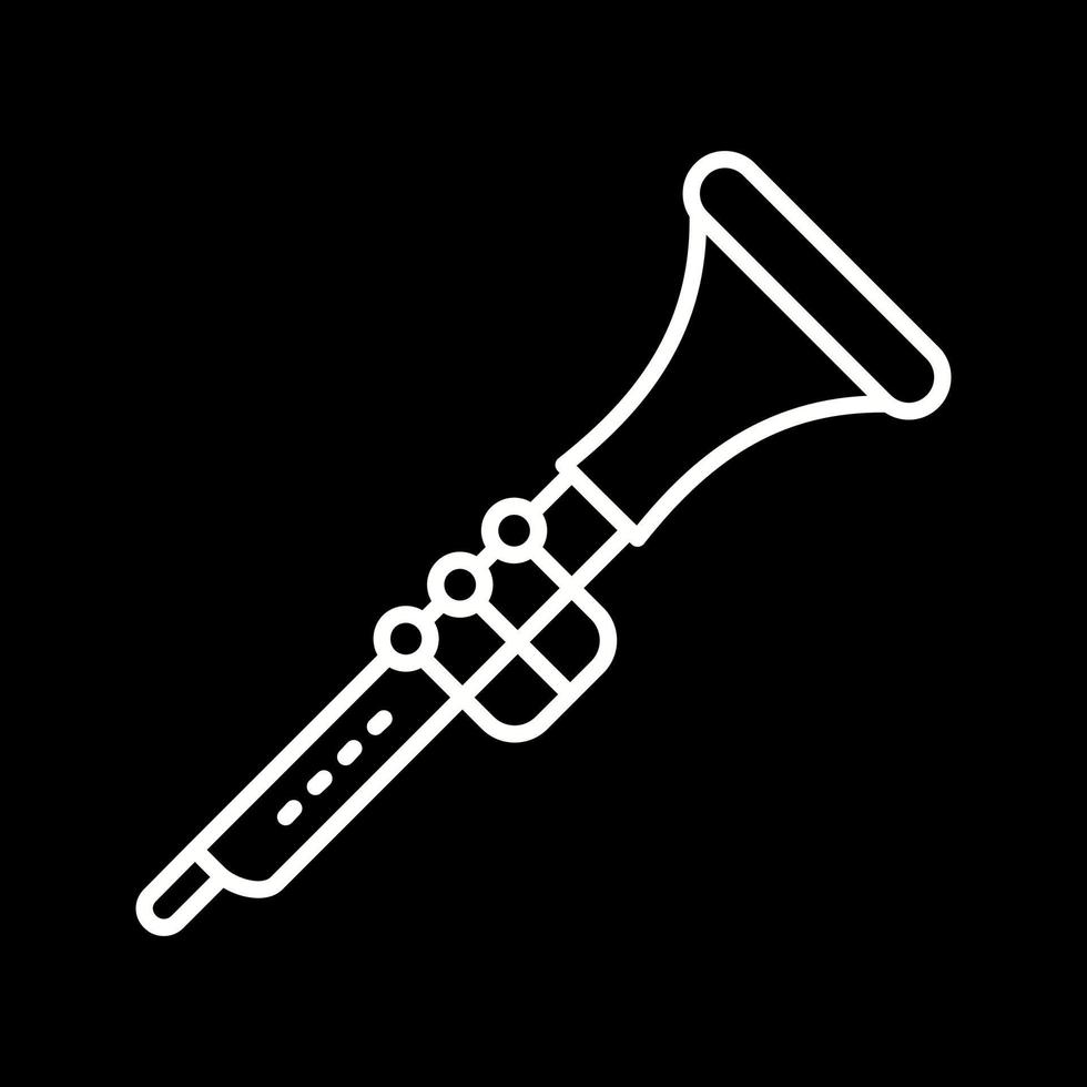 icono de vector de clarinete