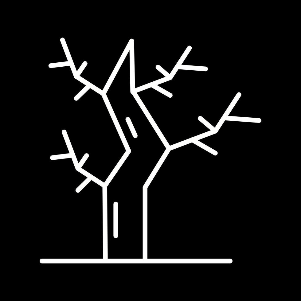 icono de vector de árbol seco