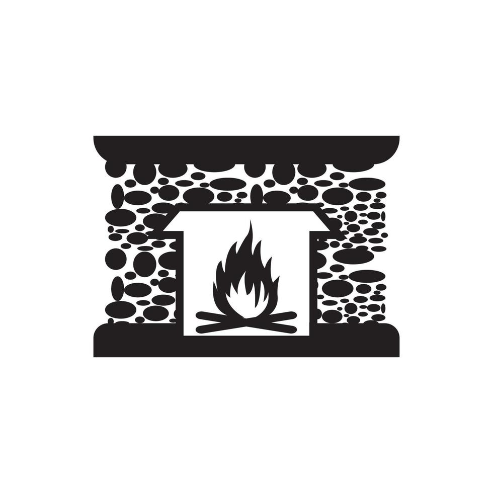 diseño de vector de logotipo de icono de horno de fuego