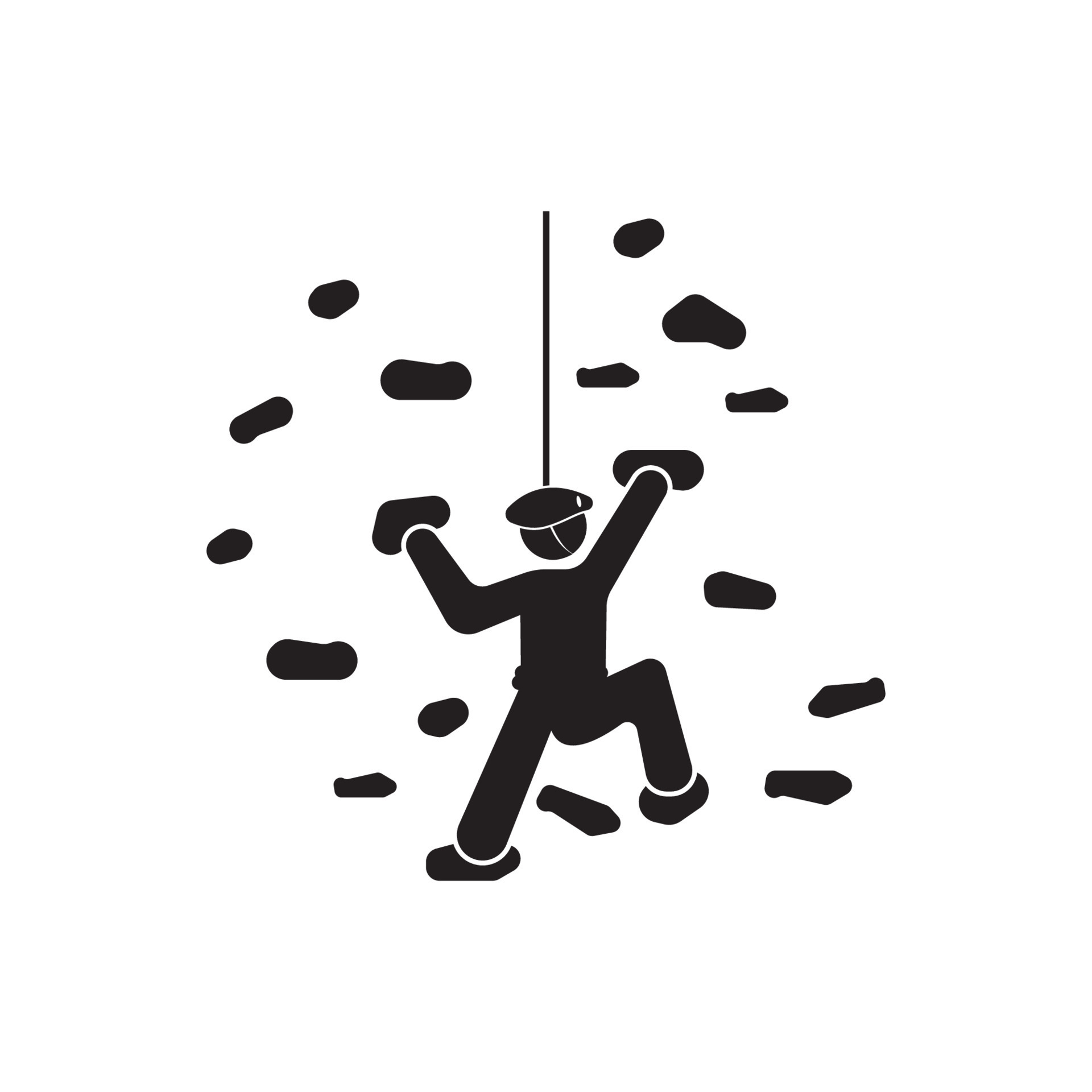 rock climbing icon vector illustration logo 16223604 Vector Art at Vecteezy