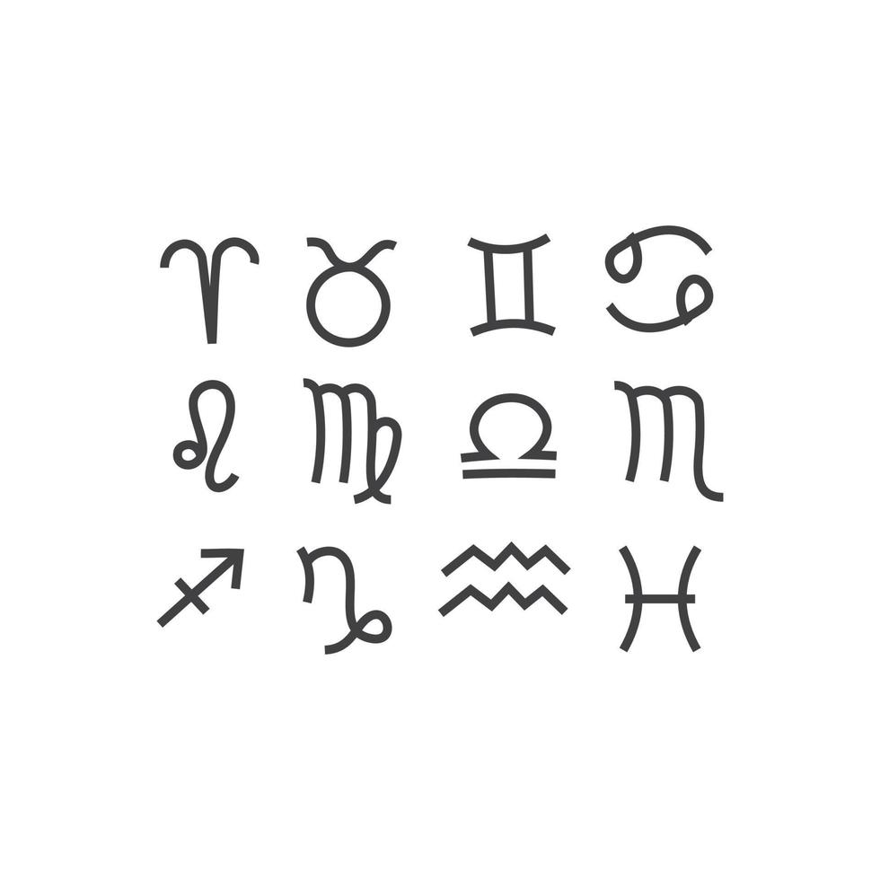Zodiac hand drawn. Vector icon template