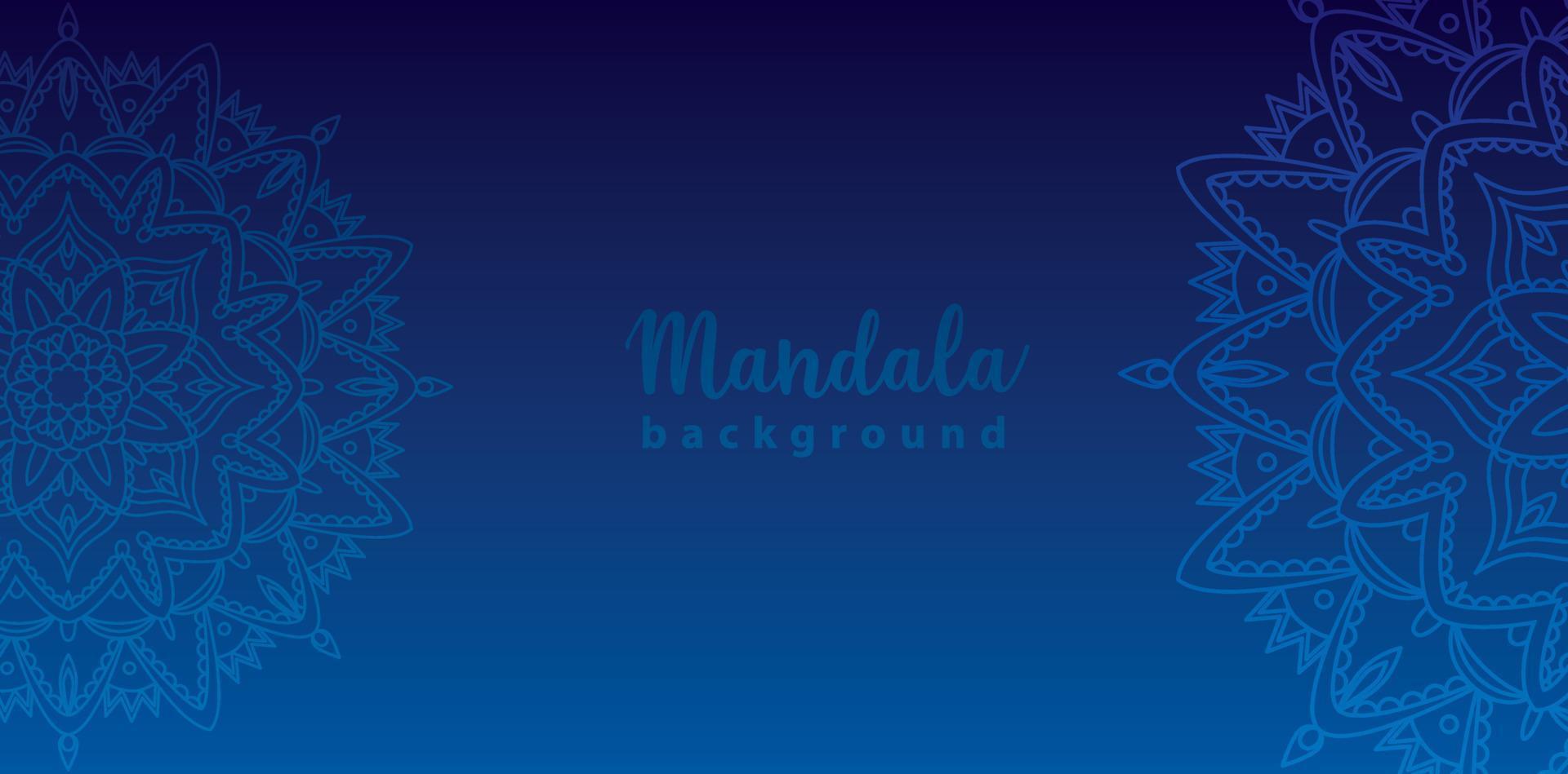 Mandala background blue. Vector illustration