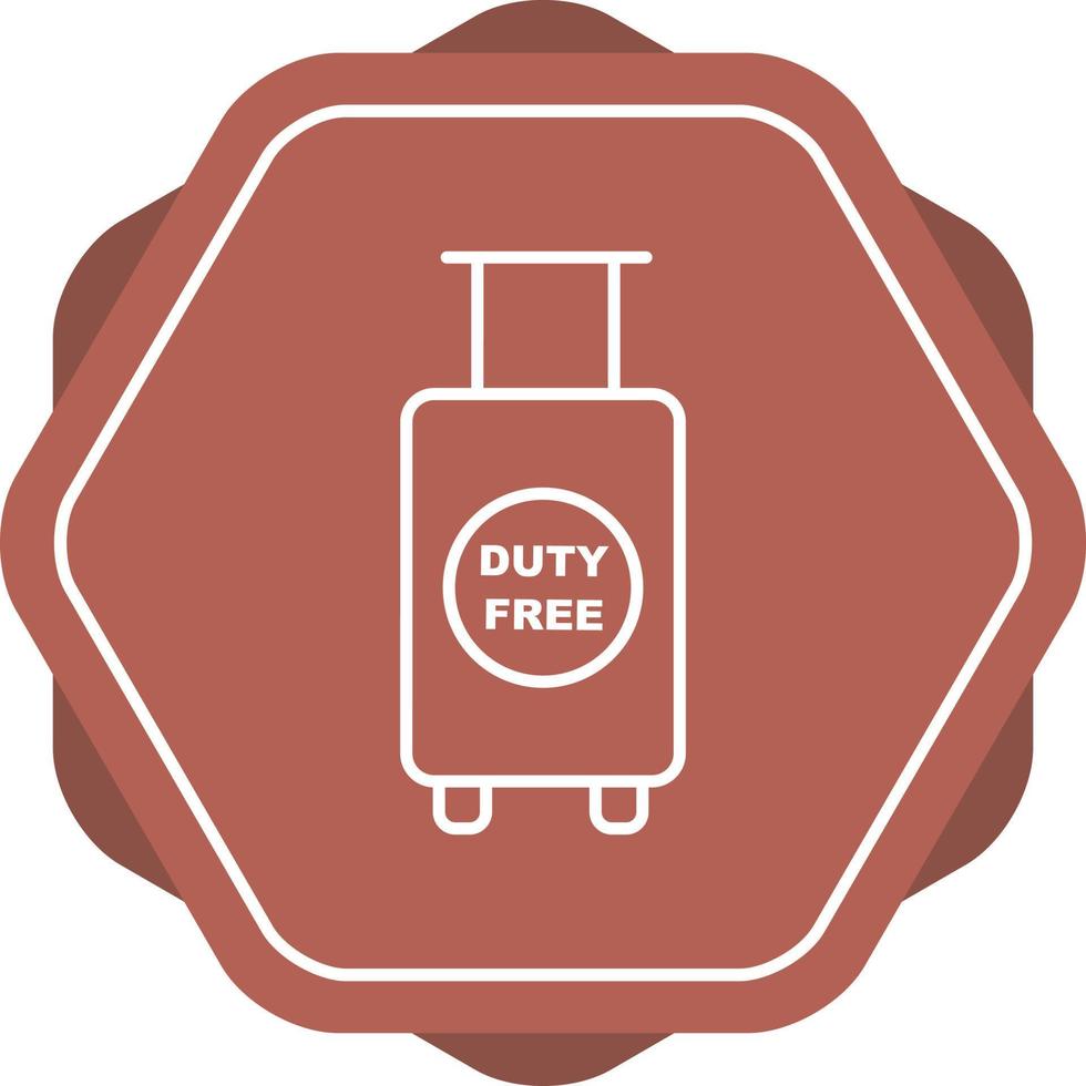 Duty Free Luggage Line Icon vector