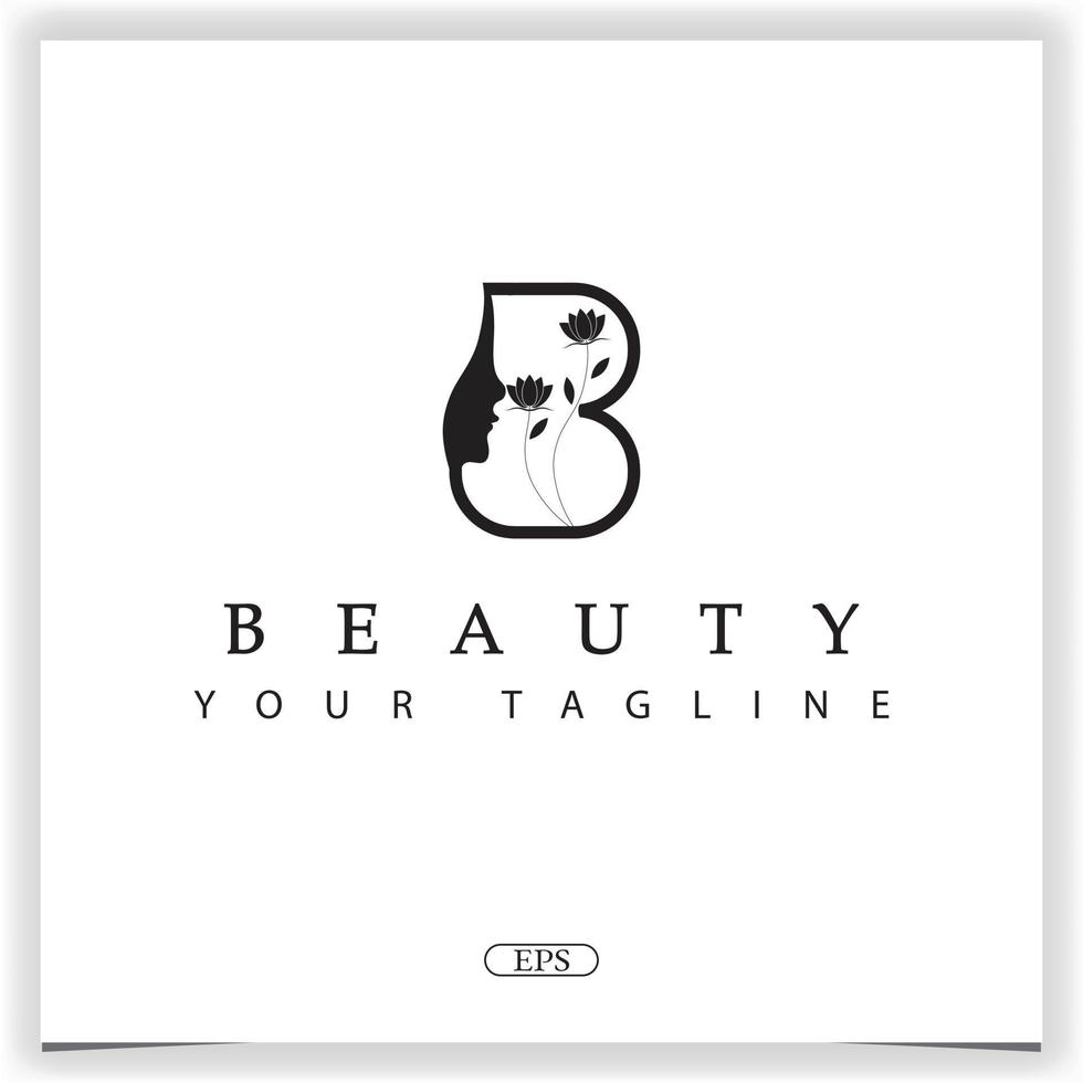 luxury b beauty logo premium elegant template vector eps 10