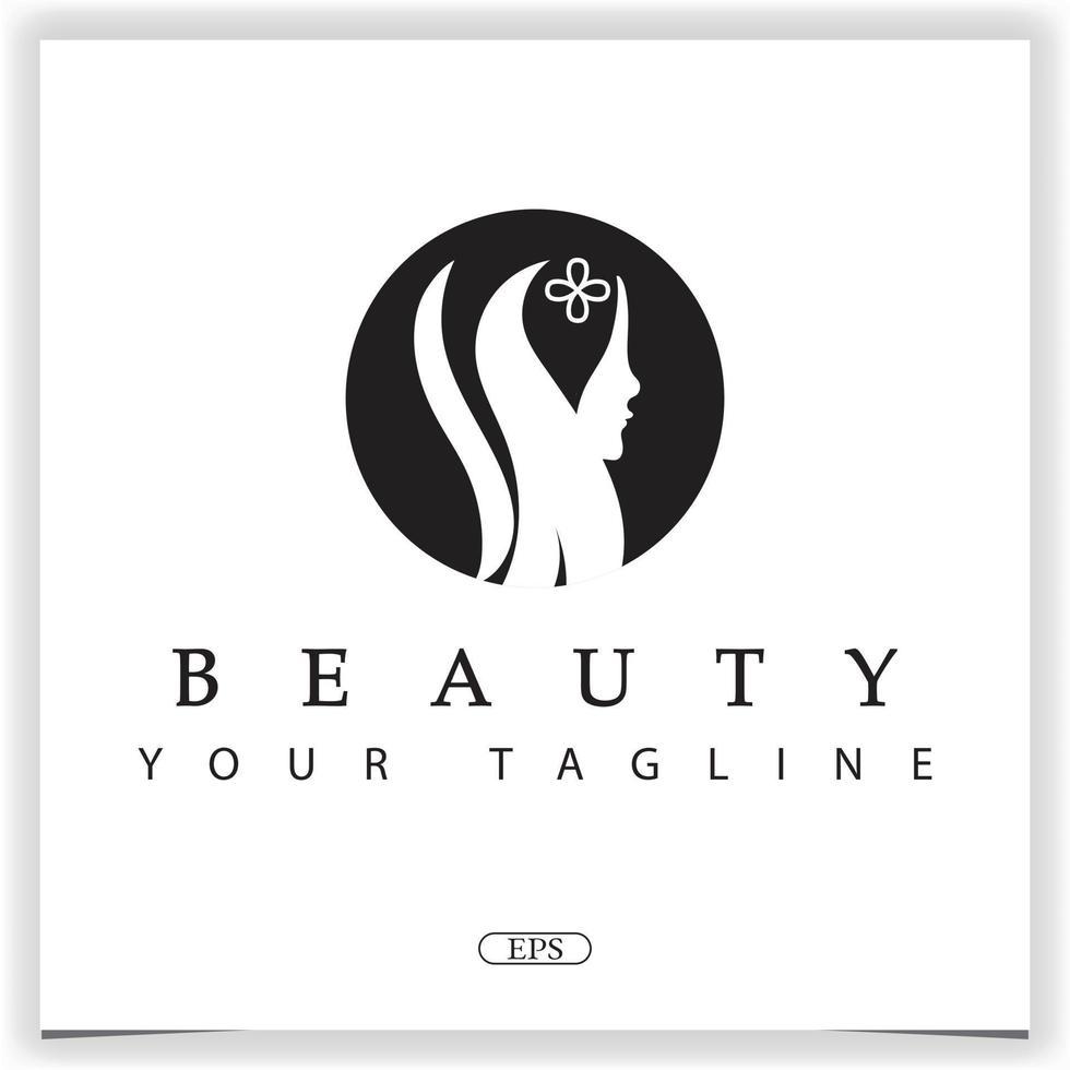 belleza mujer logo premium elegante plantilla vector eps 10