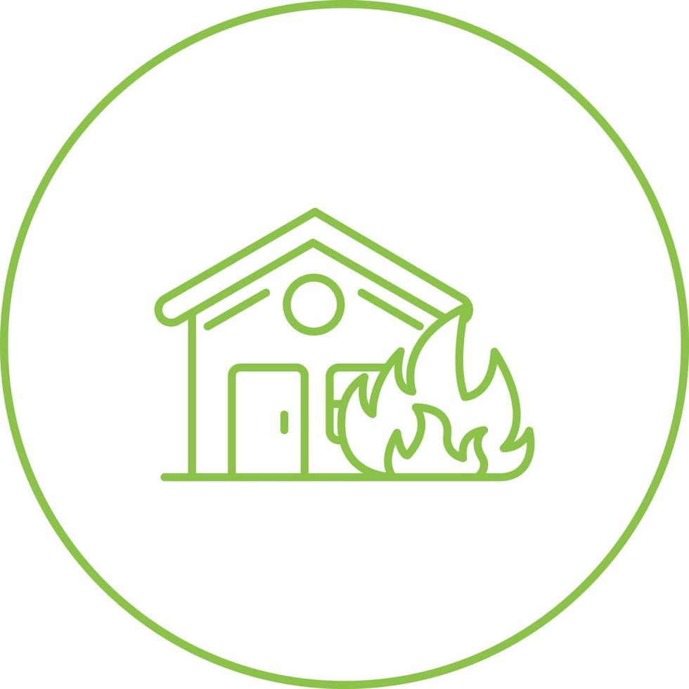 House On Fire Vector Icon