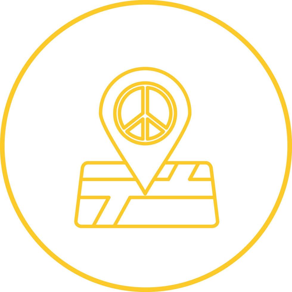 Peace Location Vector Icon