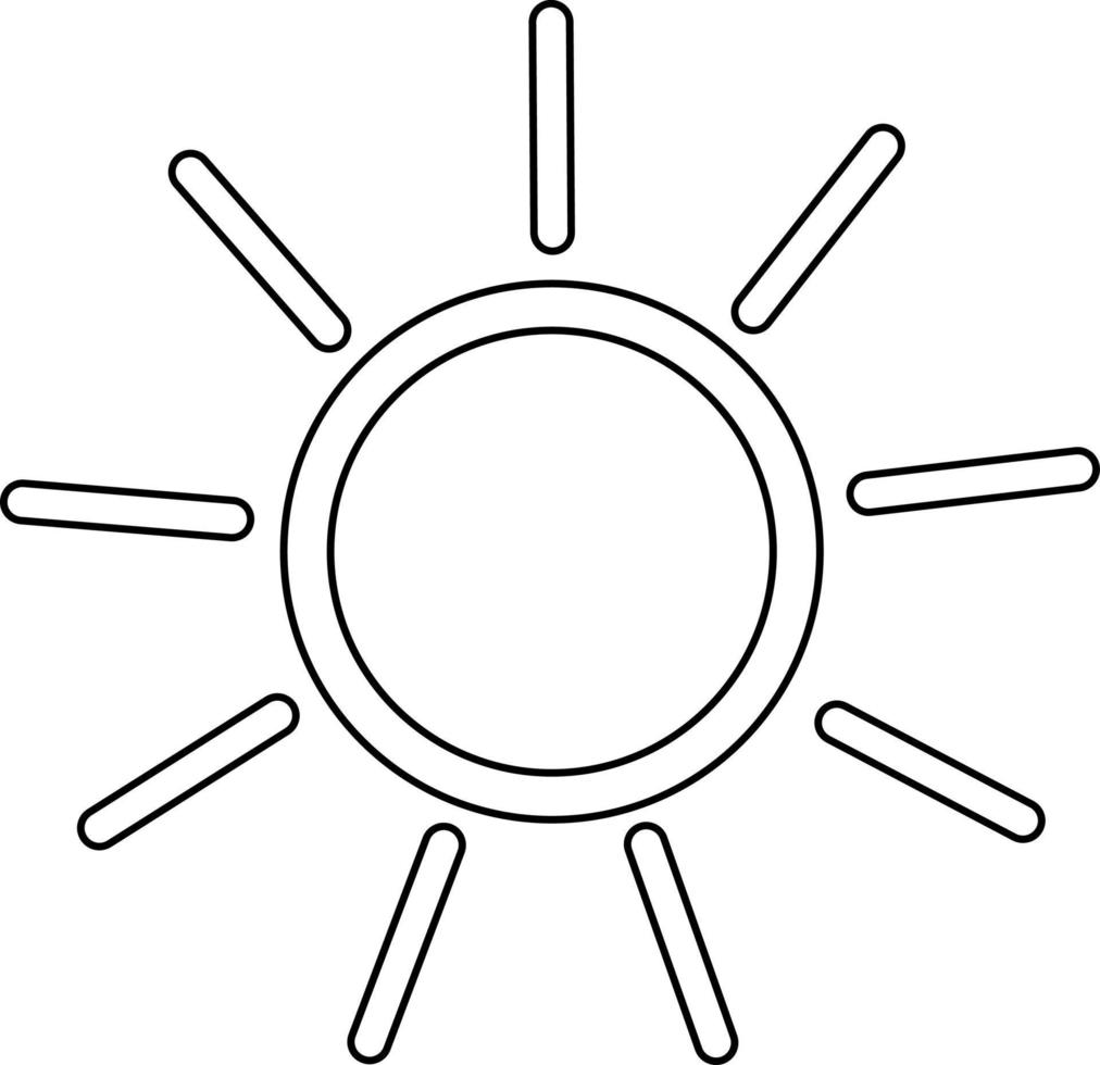 Sun weather icon. vector