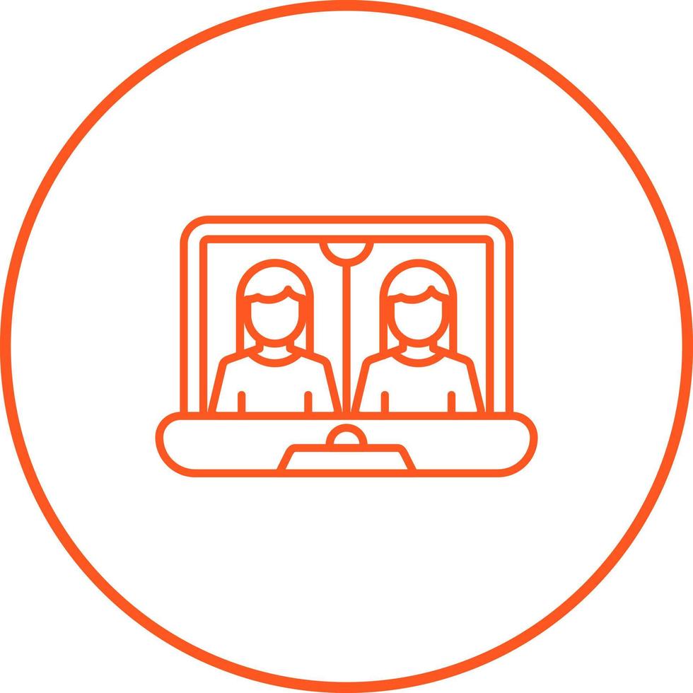 Online Meeting Vector Icon