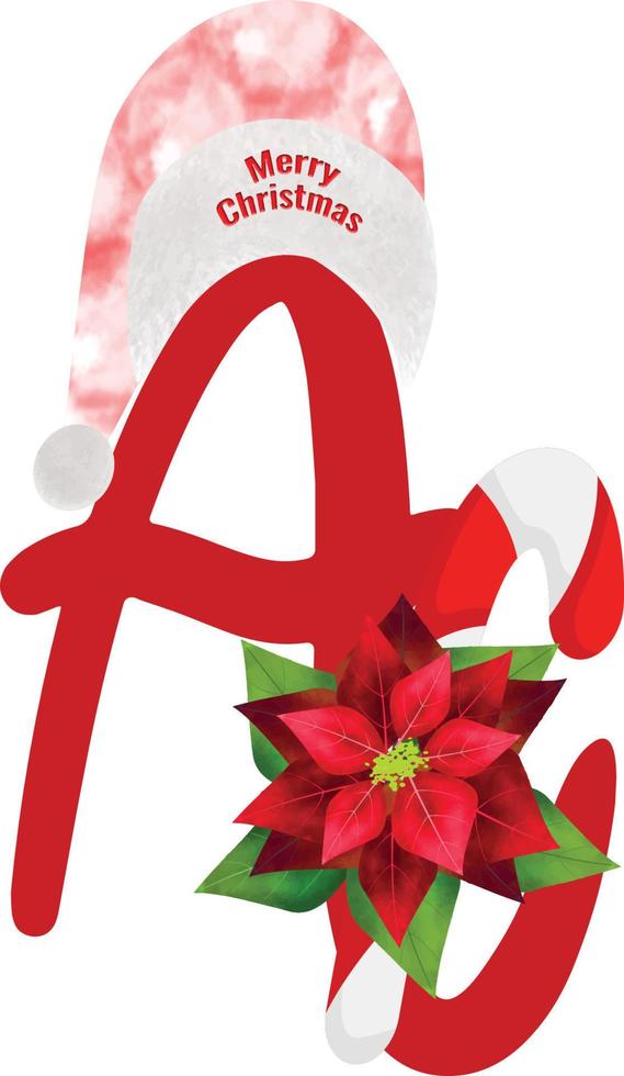 Christmas Alphabet Sublimation Design vector