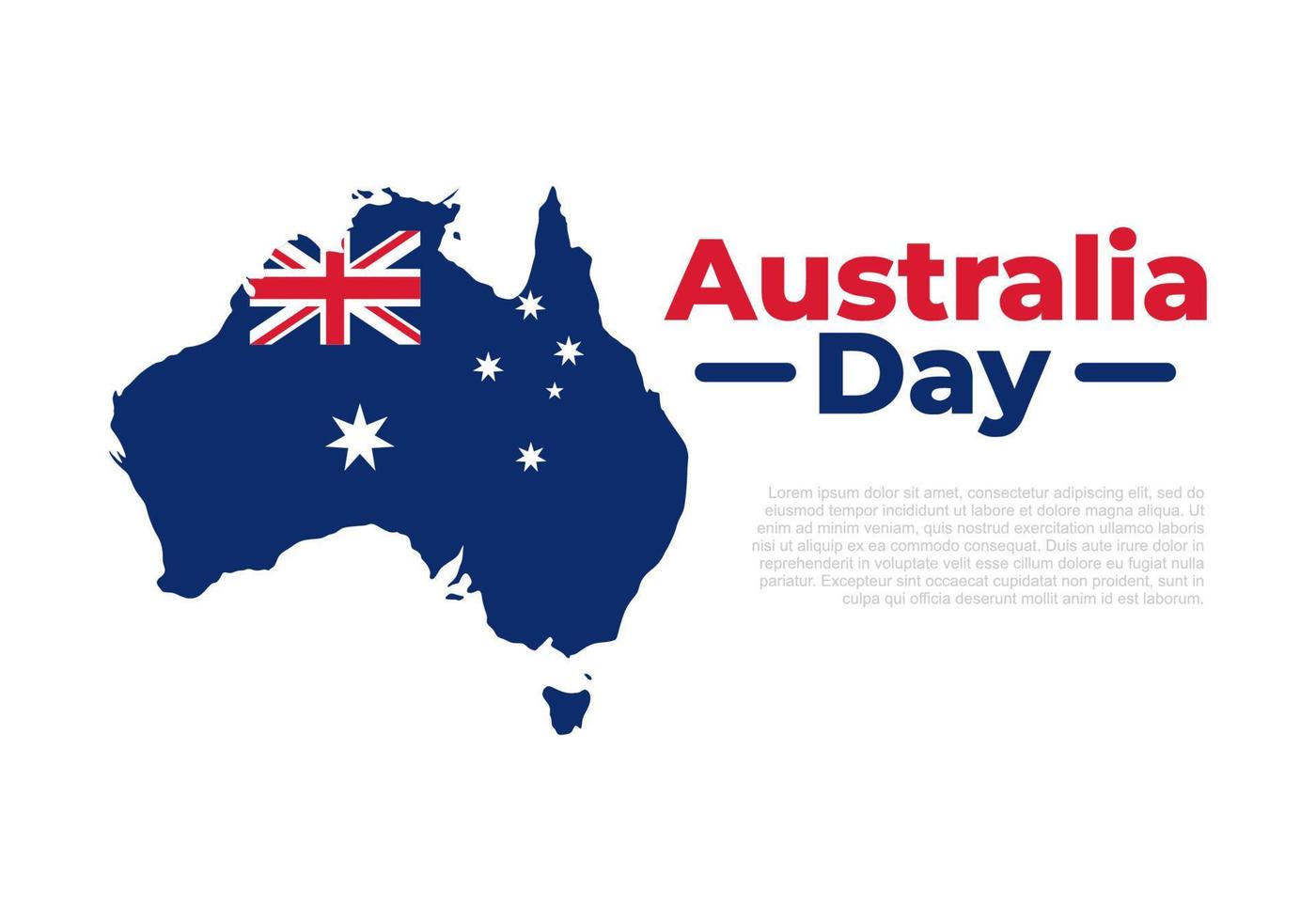 Happy australia day background celebrated on January 26. vector