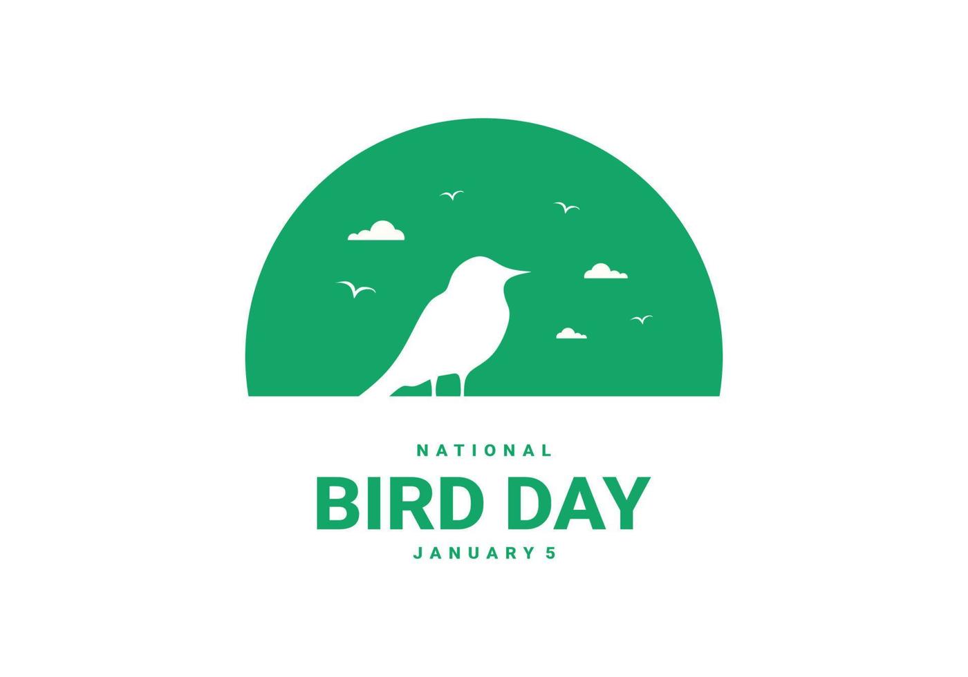 antecedentes del día nacional de las aves celebrado el 5 de enero. vector