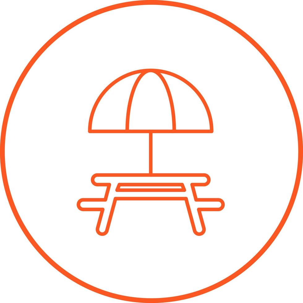 Camping Table Vector Icon