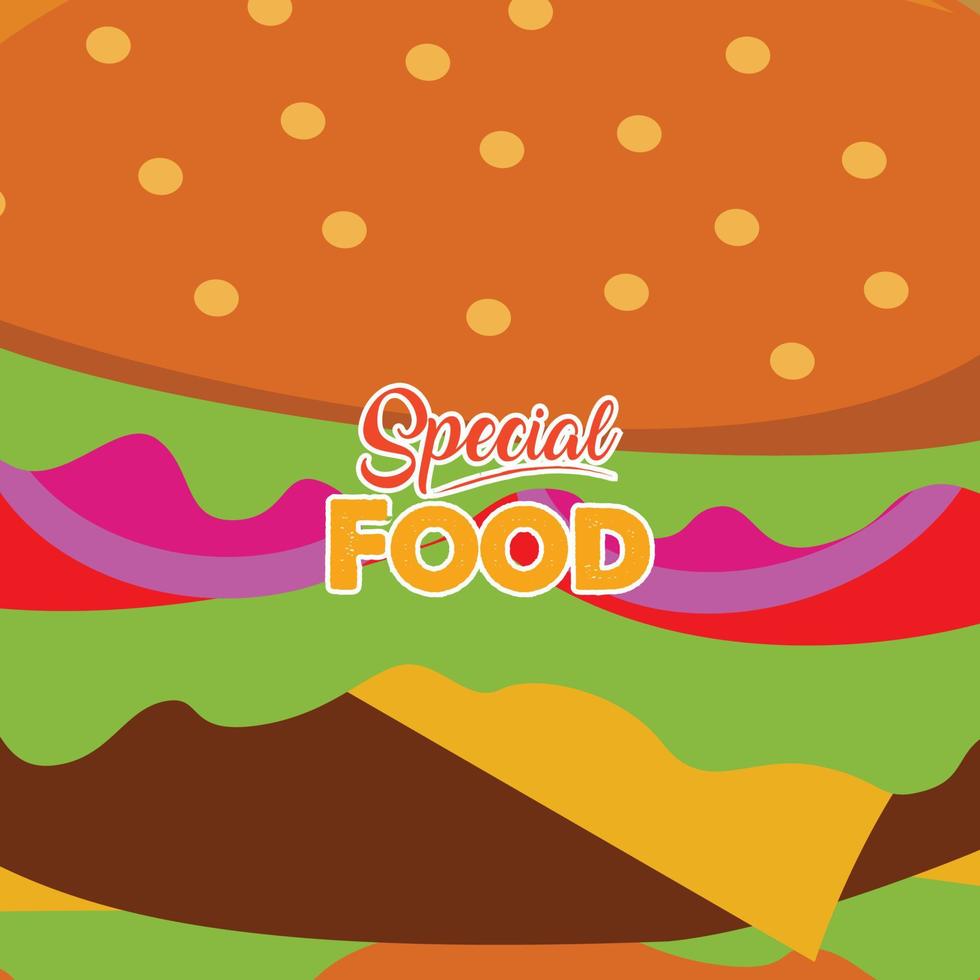 hand drawn delicious food illustration vector