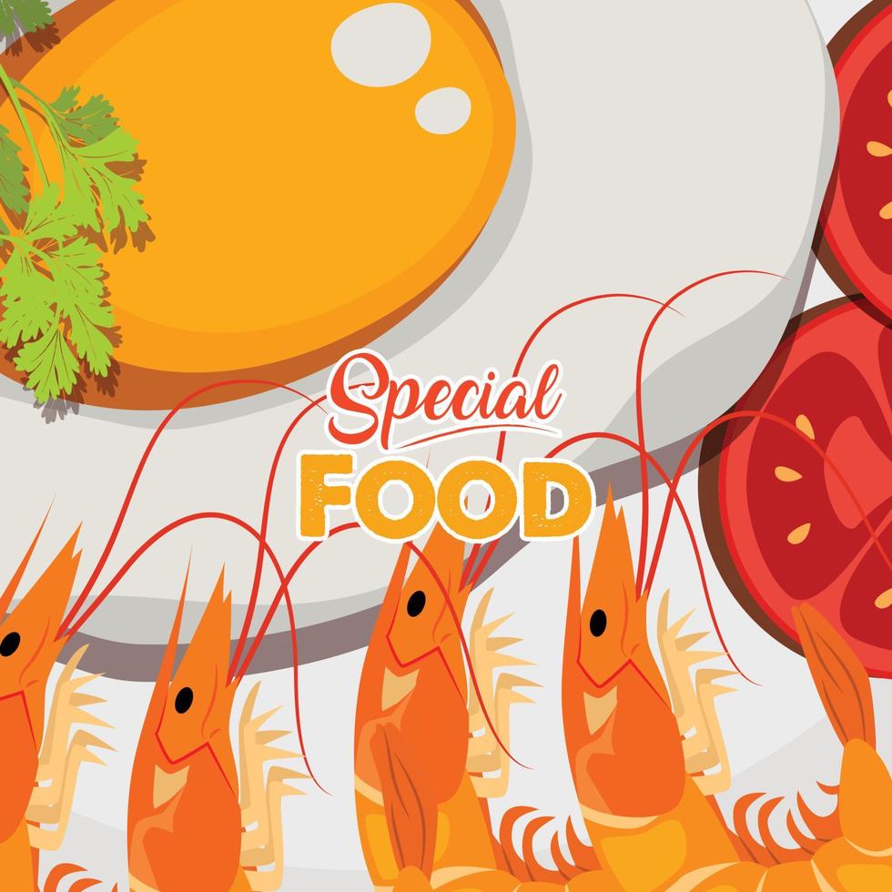 hand drawn delicious food illustration vector