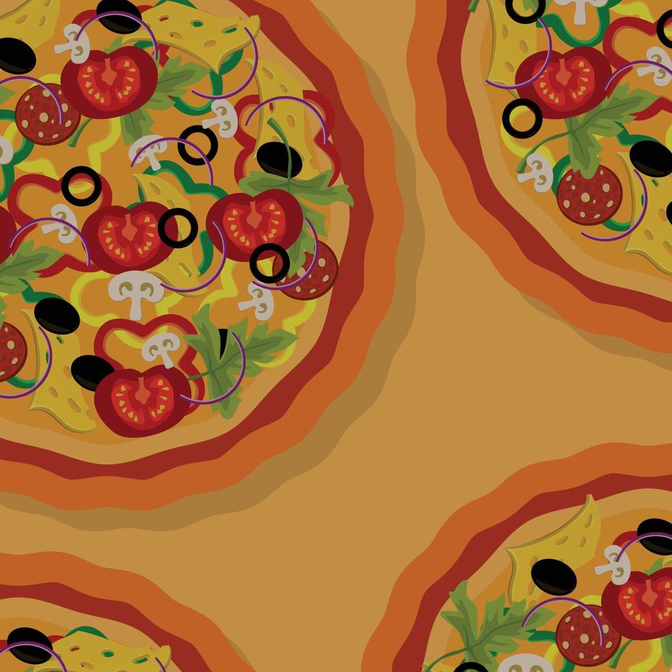 hand drawn delicious food illustration vector