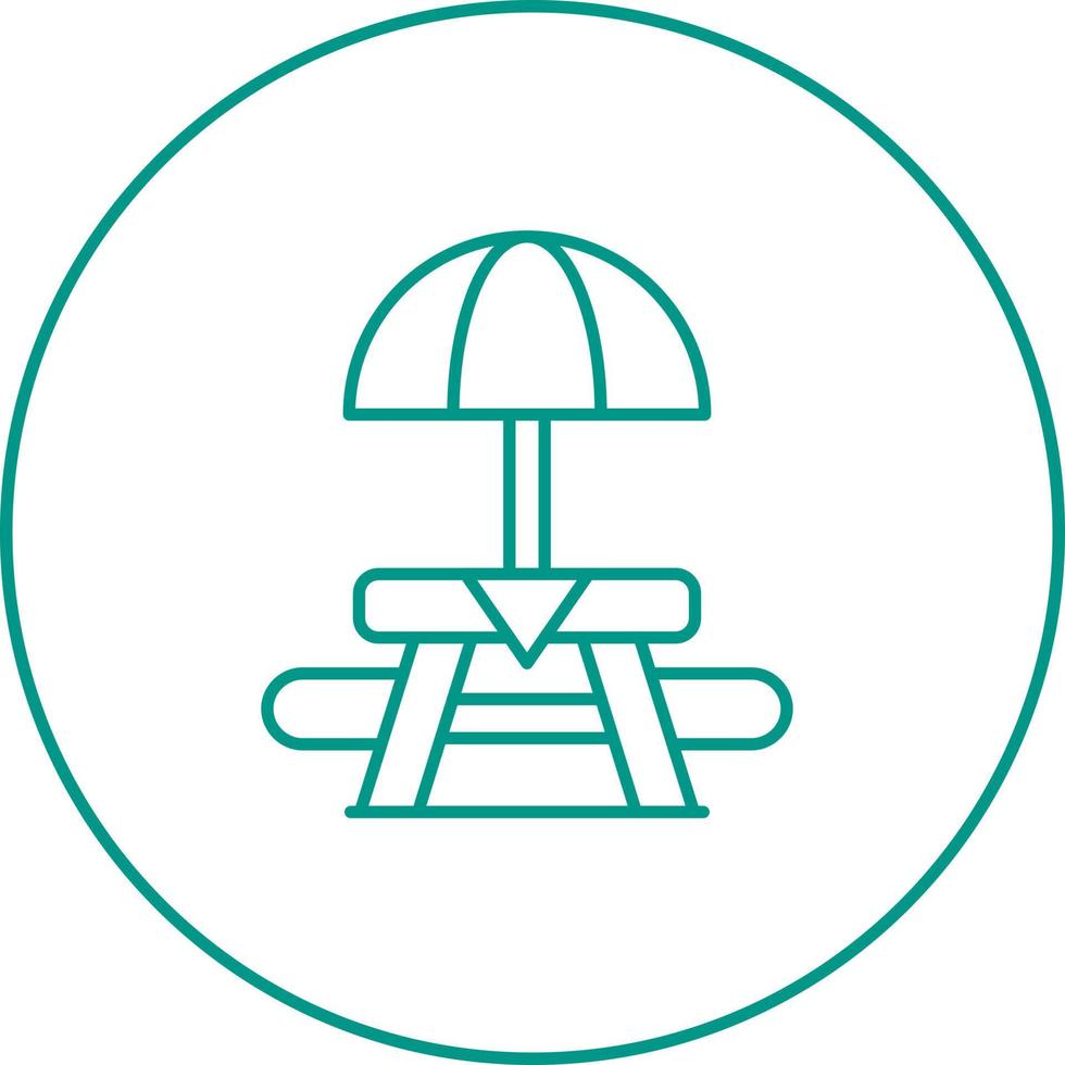 Picnic Table Vector Icon