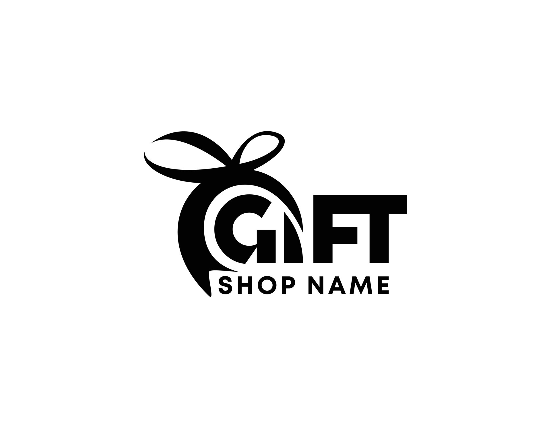 Letter Gift Shop Initial Handwriting Vector Logo Design Gift Shop Name gift-shop-logo-maker-logo