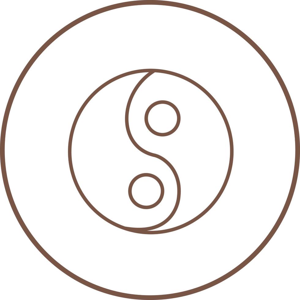 icono de vector de yin yang