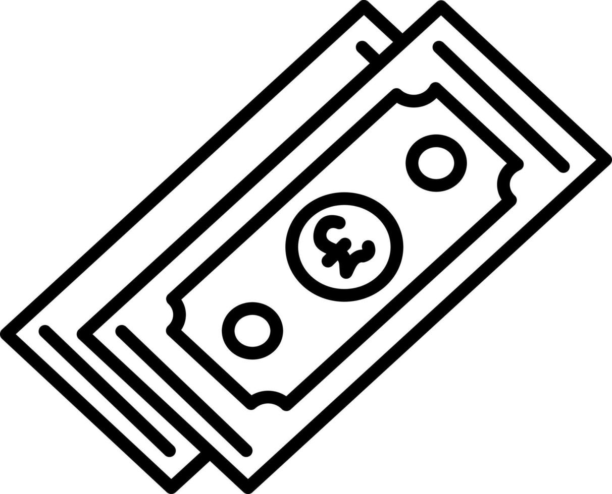 Pound Currency Line Icon vector