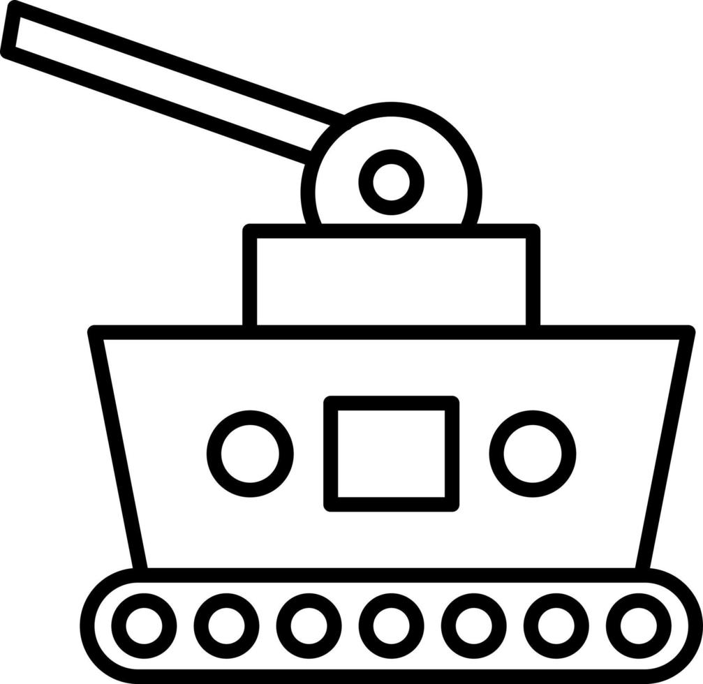 Tank Line Icon vector