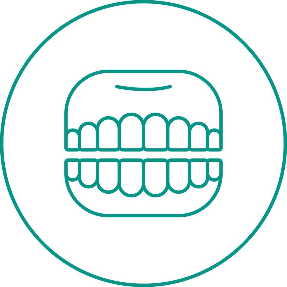 icono de vector de dentadura postiza