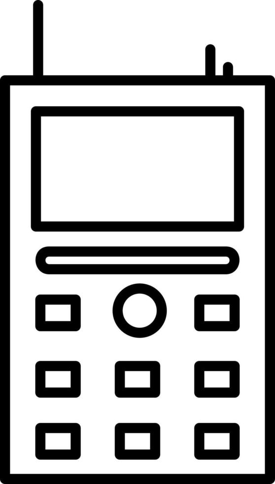 icono de línea de teléfono celular vector