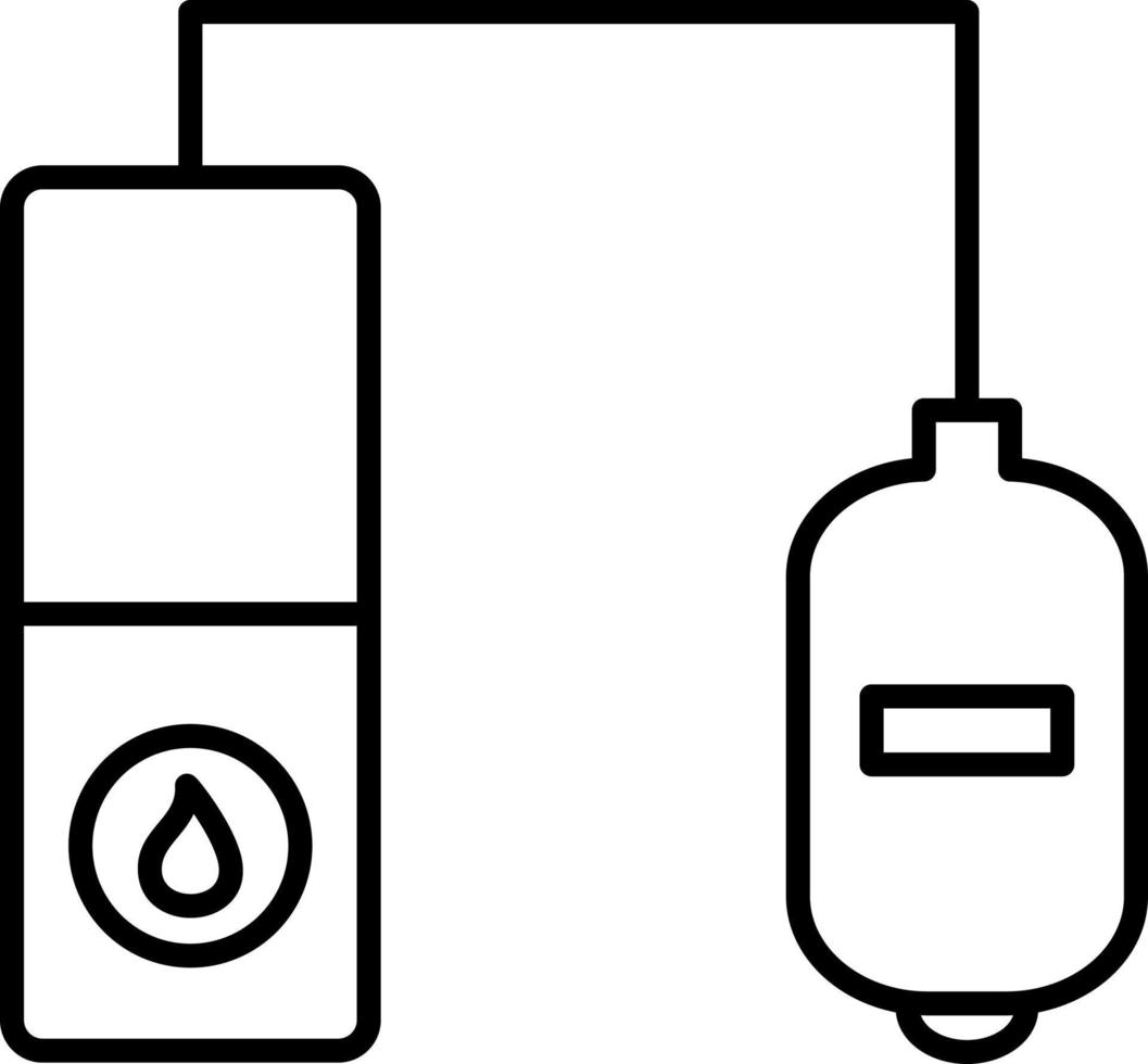 icono de línea del sistema de calefacción vector