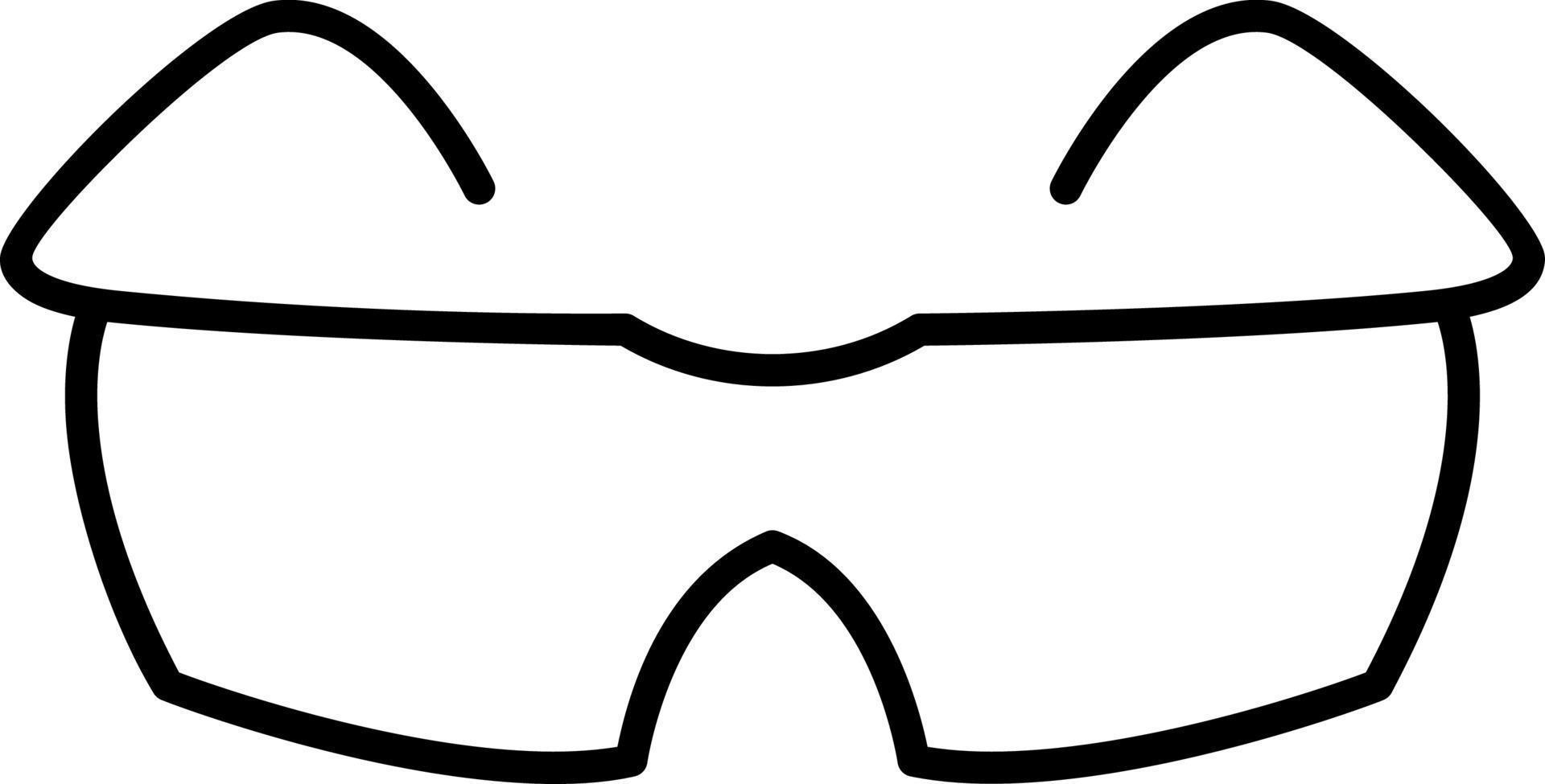 icono de línea de gafas vector