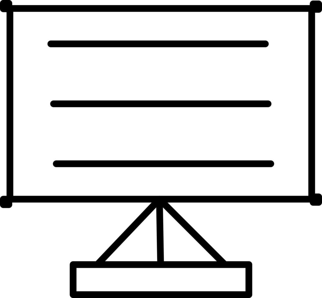 icono de línea de tablero vector