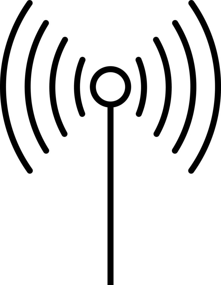 Wi Fi Sign Line Icon vector