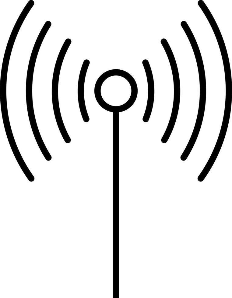 icono de línea de señal wifi vector