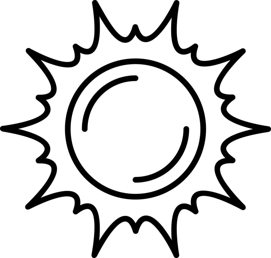 Sun Line Icon vector
