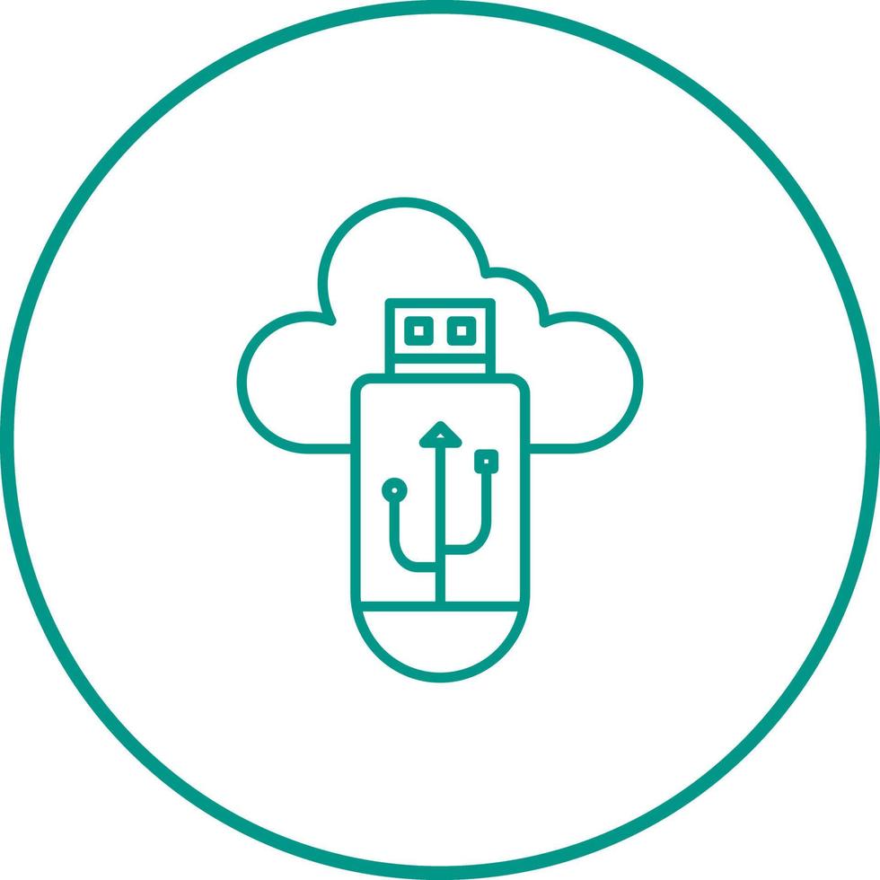 Usb Cloud Vector Icon