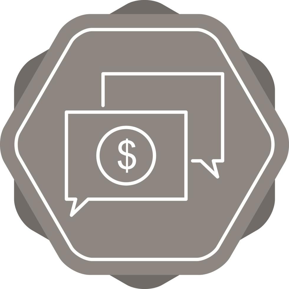 Money Talk Line Icon vector