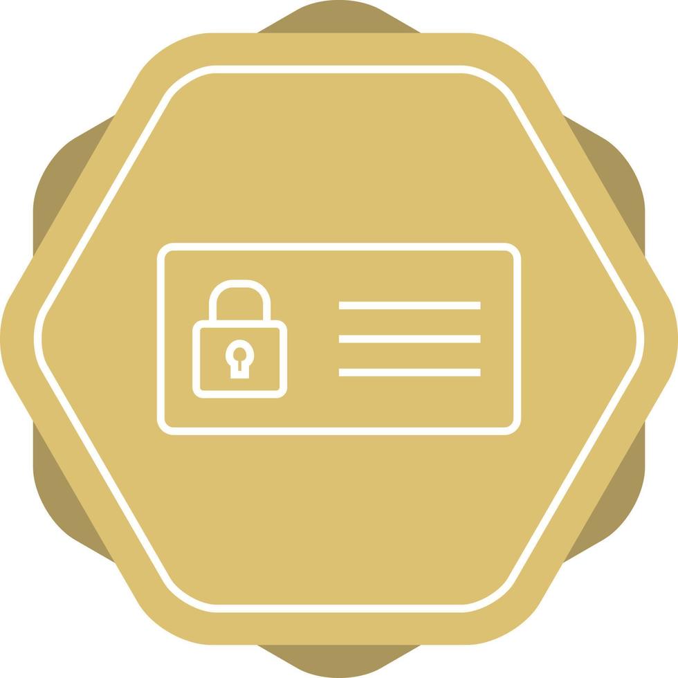 Protected Card Line Icon vector