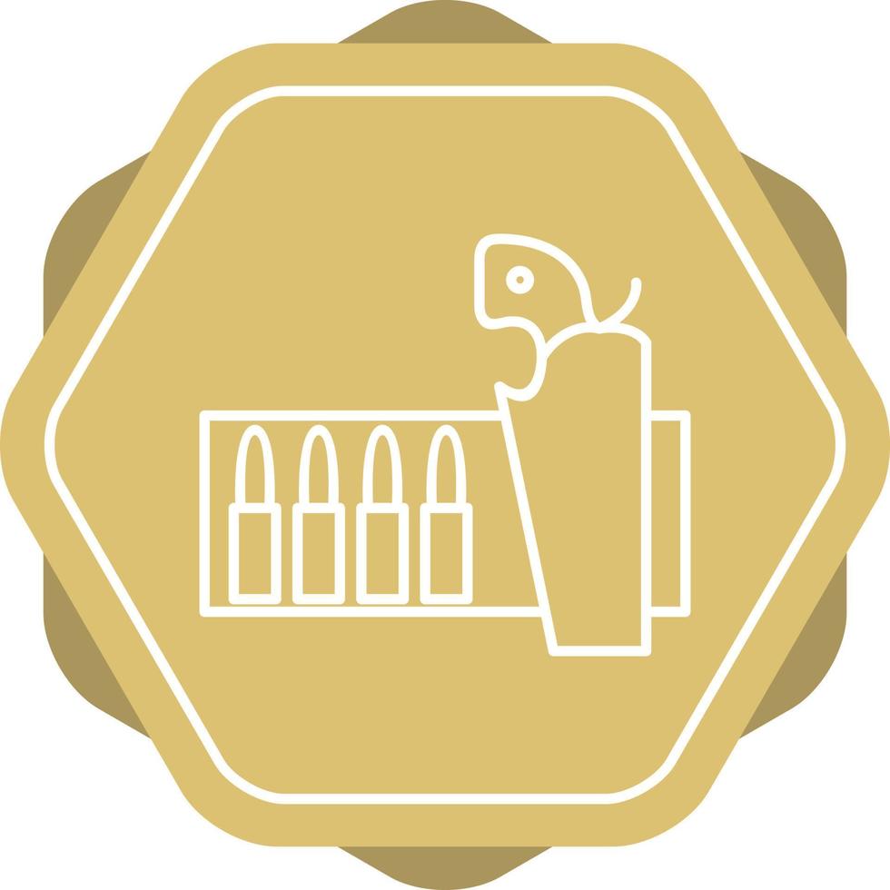 Gun Belt Line Icon vector