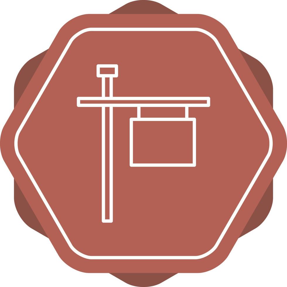 Post Sign Line Icon vector